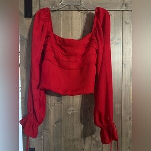 Miami Red Layered Blouse